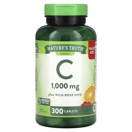 Основне фото товара Vitamin C Plus Wild Rose Rose Hips 1000 mg, Вітамін C, 300 таблет