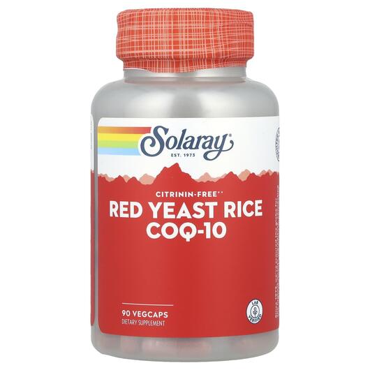 Основне фото товара Red Yeast Rice CoQ-10, Червоний дріжджовий рис + CoQ10, 90 капсул