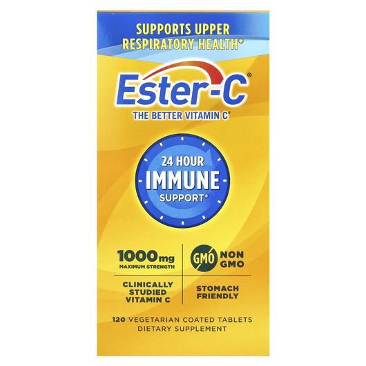 Основне фото товара Ester-C 24 Hour Immune Support, Естер-С 1000 мг, 120 таблеток