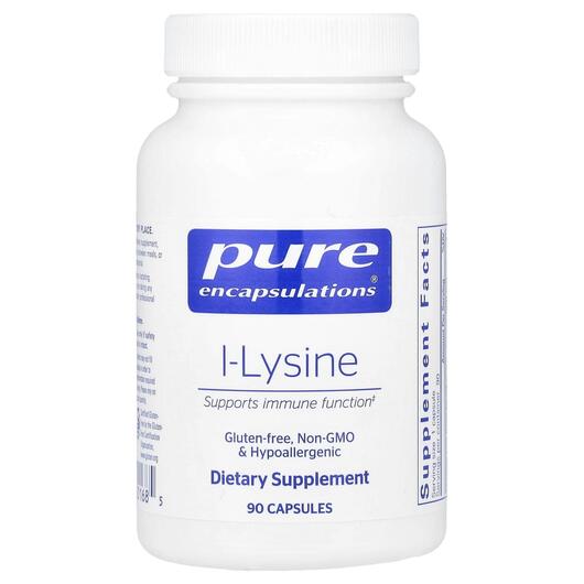 Основное фото товара Pure Encapsulations, L-Лизин, l-Lysine, 90 капсул