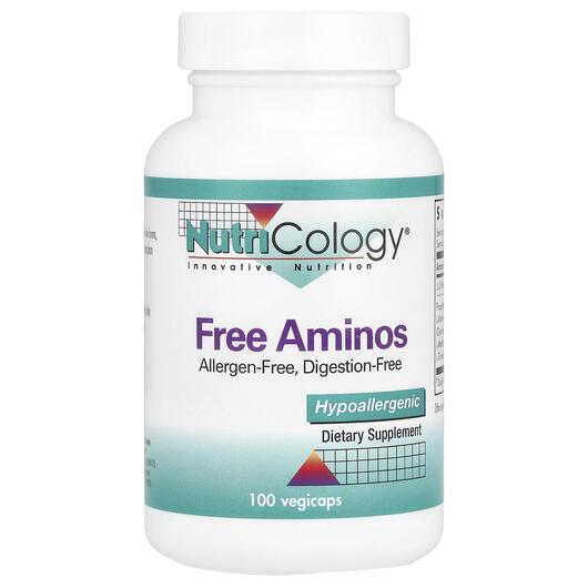 Основне фото товара Nutricology, Free Aminos, Амінокислоти, 100 капсул