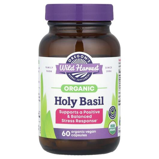 Основне фото товара Oregon's Wild Harvest, Holy Basil, Туласи, 60 капсул