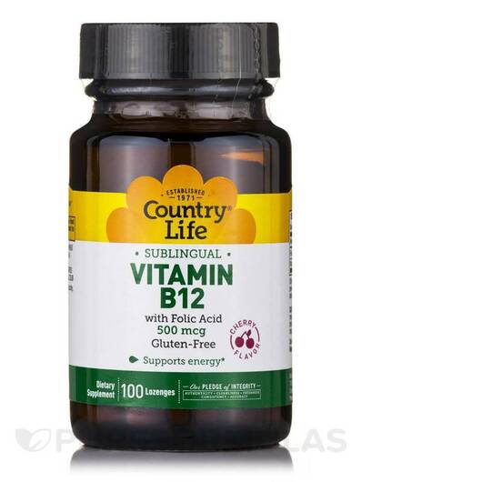 Основне фото товара Vitamin B12 500 mcg Sublingual, Вітамін B12 Кобаламін, 100 таблет