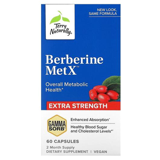 Основне фото товара Berberine MetX Ultra Absorption, Берберин 250 мг, 60 капсул