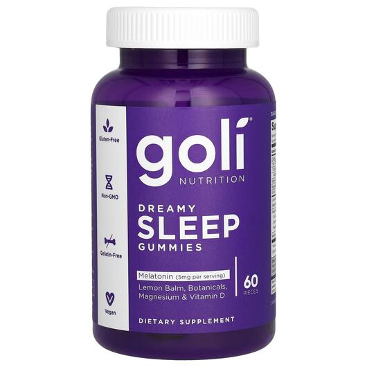 Основне фото товара Goli Nutrition, Dreamy Sleep Gummies, Підтримка сну, 60 Pieces