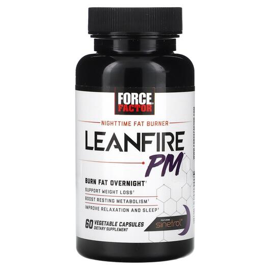 Основне фото товара Force Factor, Leanfire PM, Жироспалювачі, 60 капсул