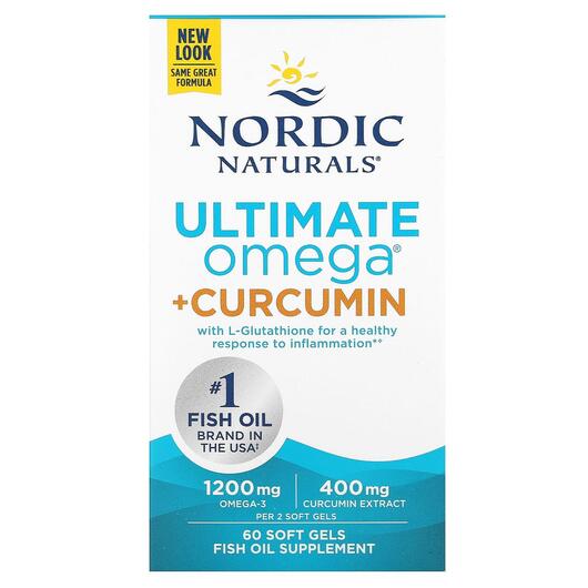Основне фото товара Omega Curcumin 1250 mg, Куркумін, 60 м'яких гелів