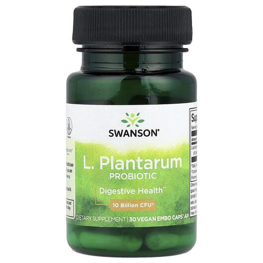 Основне фото товара L. Plantarum Probiotic 10 Billion CFU, Лактобактерії, 30 капсул