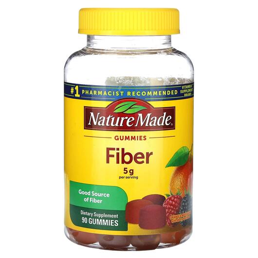 Основне фото товара Fiber Gummies Orange & Mixed Berry, Цукерки з клітковиною, 90