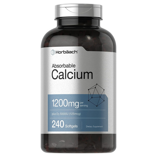 Основне фото товара Horbaach, Absorbable Calcium, Кальцій, 240 капсул