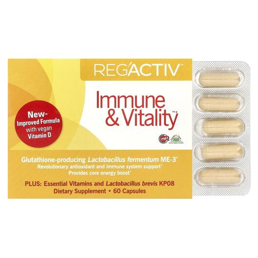 Основне фото товара Reg'Activ Immune & Vitality, Підтримка імунітету, 60 кап