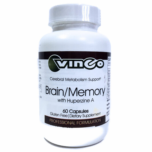 Основне фото товара Vinco, Brain/Memory with Huperzine A, Підтримка мозку, 60 капсул