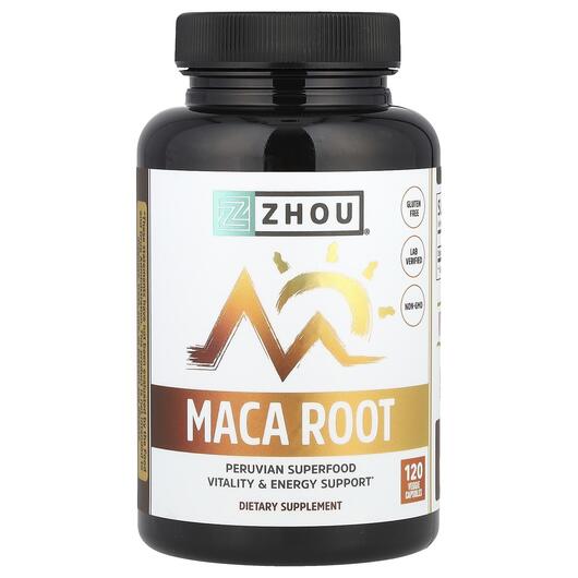 Основне фото товара Zhou Nutrition, Organic Maca Root, Мака, 120 капсул