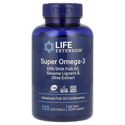 Основне фото товара Omega Foundations Super Omega-3, Риб'ячий жир Омега-3, 120 к