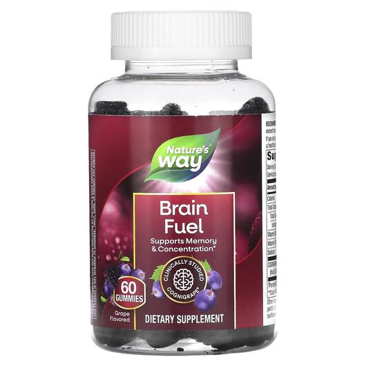 Основне фото товара Nature's Way, Brain Fuel Grape, Підтримка мозку, 60 таблеток