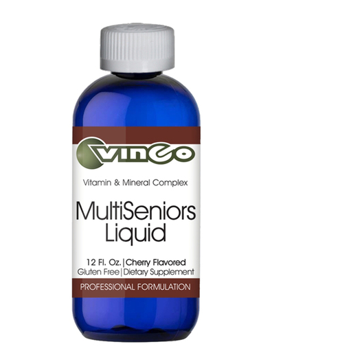 Основне фото товара Vinco, MultiSeniors Liquid Cherry, Мультивітаміни, 12 fl. oz