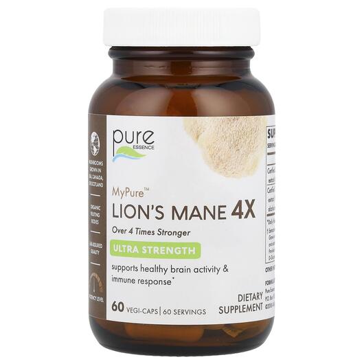Основне фото товара MyPure Lion's Mane 4X, Гриби Левова Грива, 60 капсул
