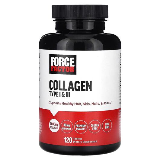 Основне фото товара Collagen Type I & III 3000 mg, Колаген, 120 таблеток