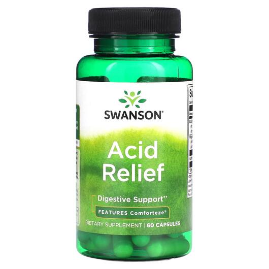 Основне фото товара Swanson, Acid Relief, Підтримка травної системи, 60 капсул