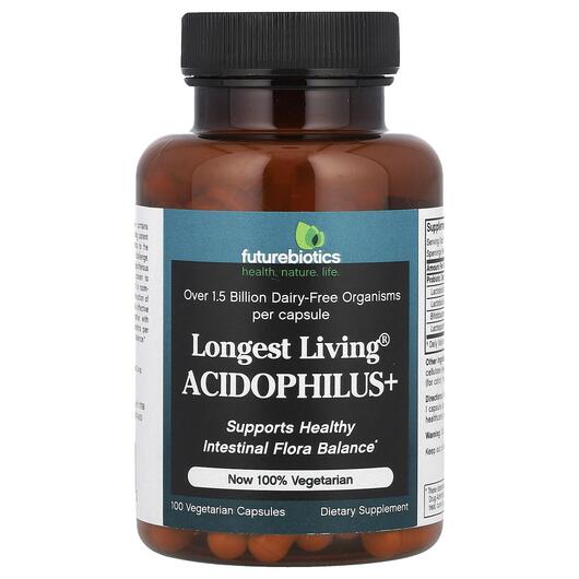 Основне фото товара Longest Living Acidophilus+, Ацидофілус, 100 капсул