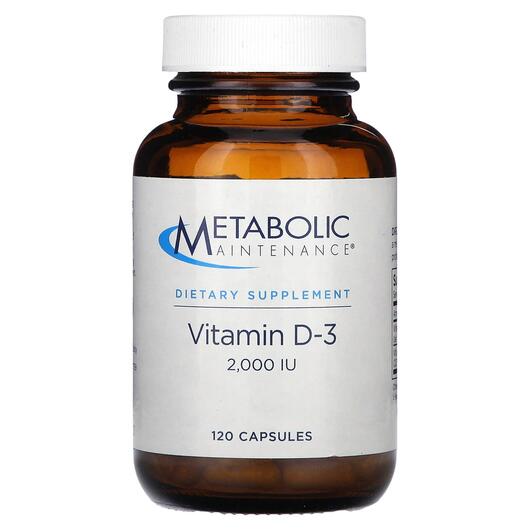 Основне фото товара Vitamin D-3 2000 IU, Вітамін D3 Холекальциферол, 120 капсул