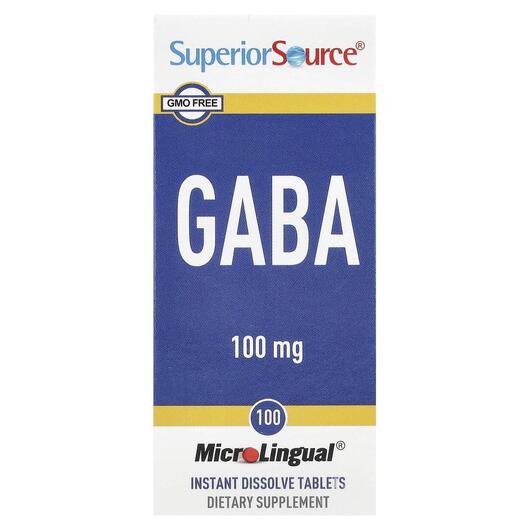 Основне фото товара Superior Source, GABA 100 mg, ГАМК, 100 таблеток