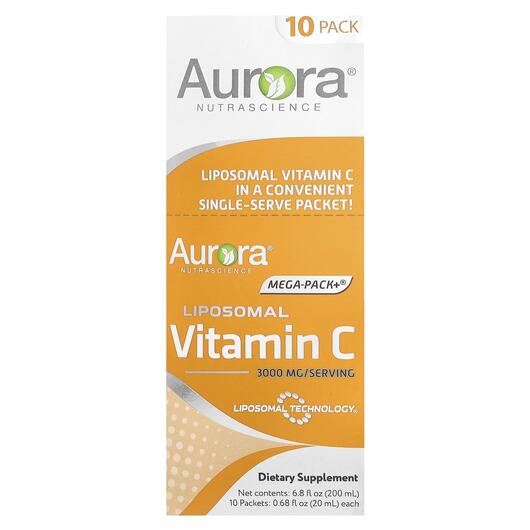 Основне фото товара Mega-Pack+ Liposomal Vitamin C 3000, Вітамін C Ліпосомальний, 10 