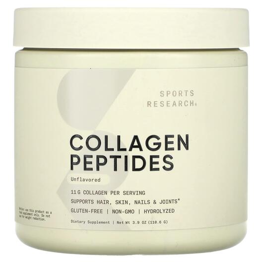 Основне фото товара Collagen Peptides Unflavored, Колагенові пептиди, 110.6 г