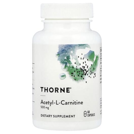 Основне фото товара Thorne, Carnityl Acetyl-L-Carnitine 60, Ацетилкарнітин, 60 капсул