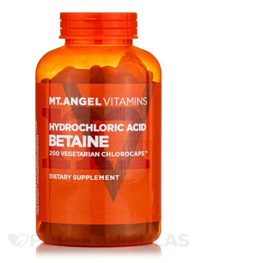 Основне фото товара Betaine HCl, Бетаїн Гідрохлорид, 200 Vegetarian Chlorocaps