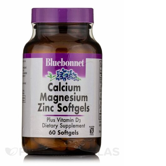 Основне фото товара Calcium Magnesium Zinc Plus Vitamin, Кальцій магній цинк, 60 капс