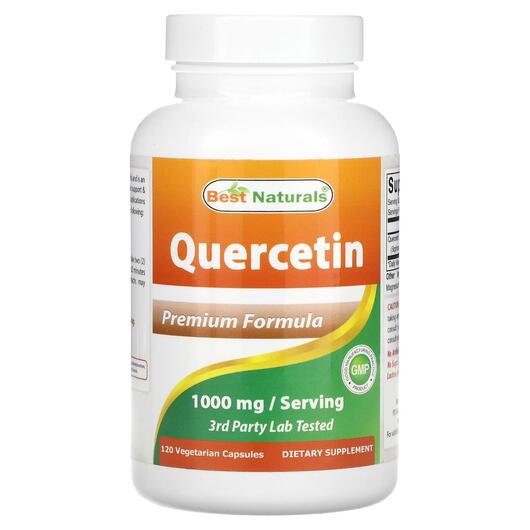Основне фото товара Best Naturals, Quercetin 500 mg, Кверцетин, 120 капсул
