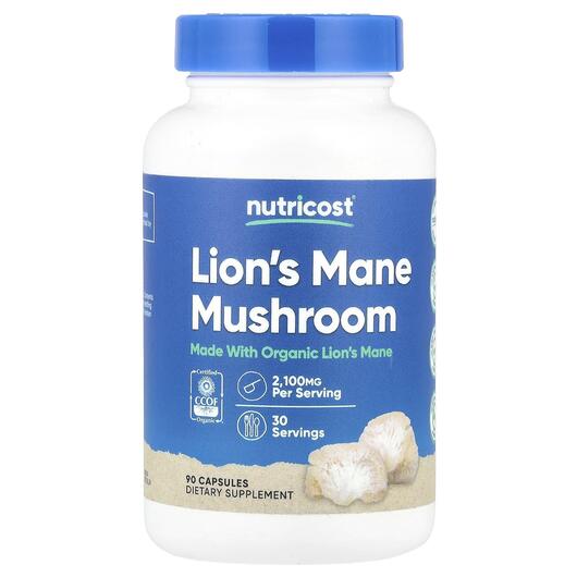 Основне фото товара Lion's Mane Mushroom 700 mg, Гриби Левова Грива, 90 капсул