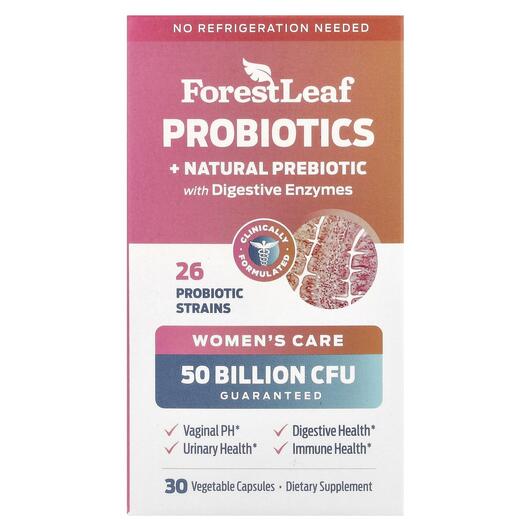 Основне фото товара Women's Care Probiotics + Natural, Пробіотики для жінок, 30 