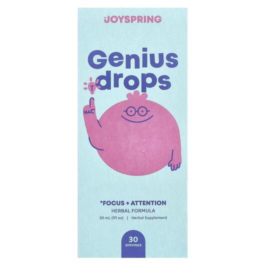 Основне фото товара Joy Spring, Genius Drops For Kids, Підтримка уваги у дітей, 30 мл