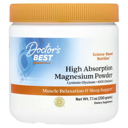 Основне фото товара Magnesium 100% Chelated, Хелатний Магній в порошку, 200 г