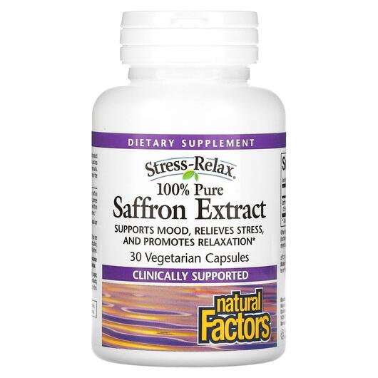Основне фото товара Stress-Relax 100% Pure Saffron Extract, Підтримка стресу, 60 капс