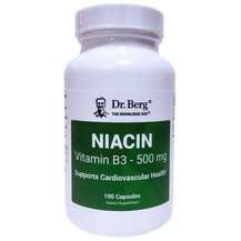 Вітамін B3 Ніацин Niacin 500 mg Dr. Berg 100 капсул