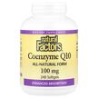 Фото товару Natural Factors, Coenzyme Q10 100 mg 240, Убіхінон, 240 капсул