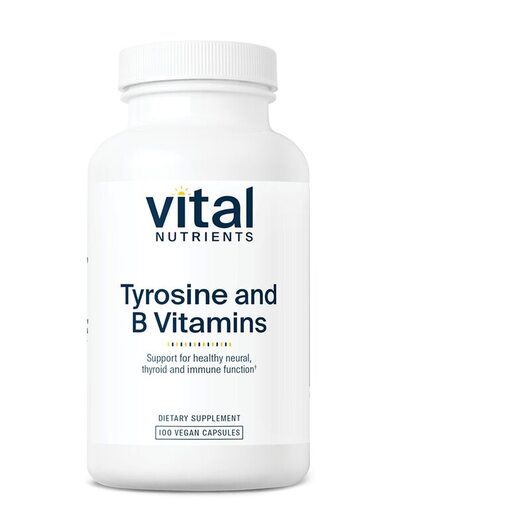 Основне фото товара Vital Nutrients, Tyrosine and B Vitamins, L-Тирозин, 100 капсул