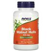 NOW, Black Walnut Hulls 500 mg, Чорний горіх 500 мг, 100 капсул