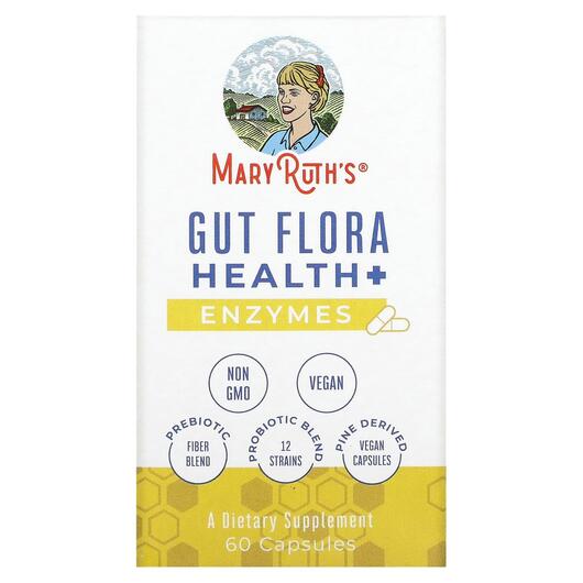 Основне фото товара Gut Flora Health + Enzymes, Підтримка кишківника, 60 капсул