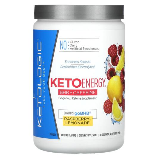 Основне фото товара Keto Energy BHB + Caffeine Raspberry-Lemonade, Контроль ваги, 255