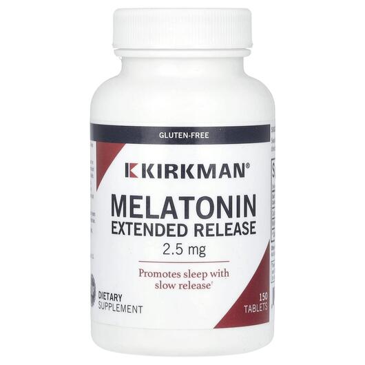 Основне фото товара Kirkman, Melatonin Extended Release, Мелатонін, 150 таблеток
