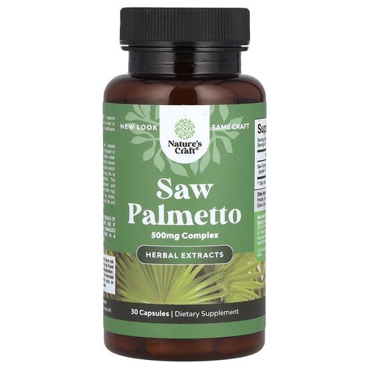 Основне фото товара Nature's Craft, Saw Palmetto 500 mg, Со Пальметто, 30 капсул