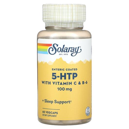 Основне фото товара 5-HTP with Vitamin C & B-6 100 mg, 5-гідрокситриптофан, 60 Ve