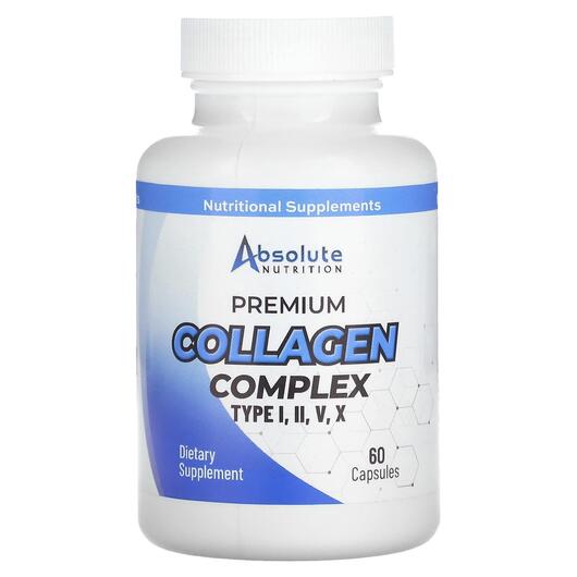 Основне фото товара Premium Collagen Complex Type I II V X, Колаген, 60 капсул