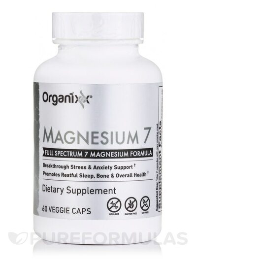 Основне фото товара Organixx, Magnesium 7, Магній, 60 капсул