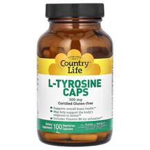 L-Tyrosine Caps 500 mg L-Тирозин 500 мг Country Life
