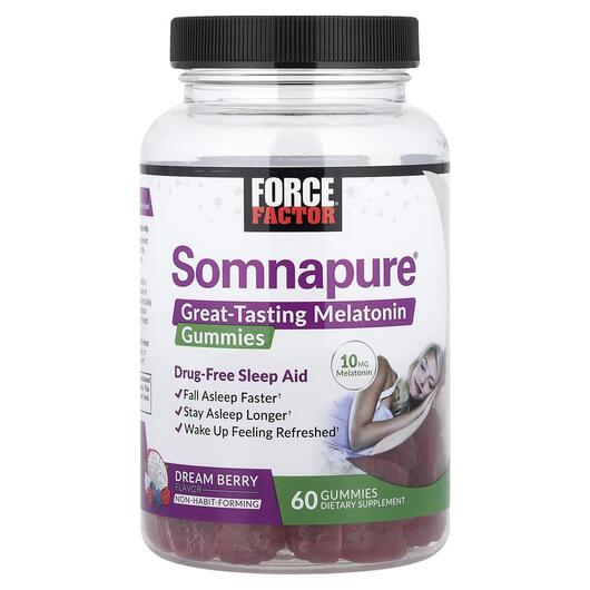Основне фото товара Somnapure Great Tasting Melatonin Gummies Dream, Мелатонін, 60 та